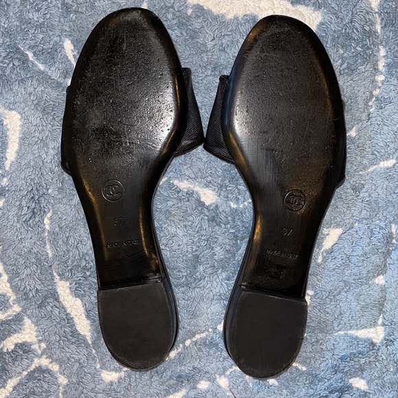 Chanel Camelia Slides Sandals 37 7  Super Nice! - Picture 6 of 6